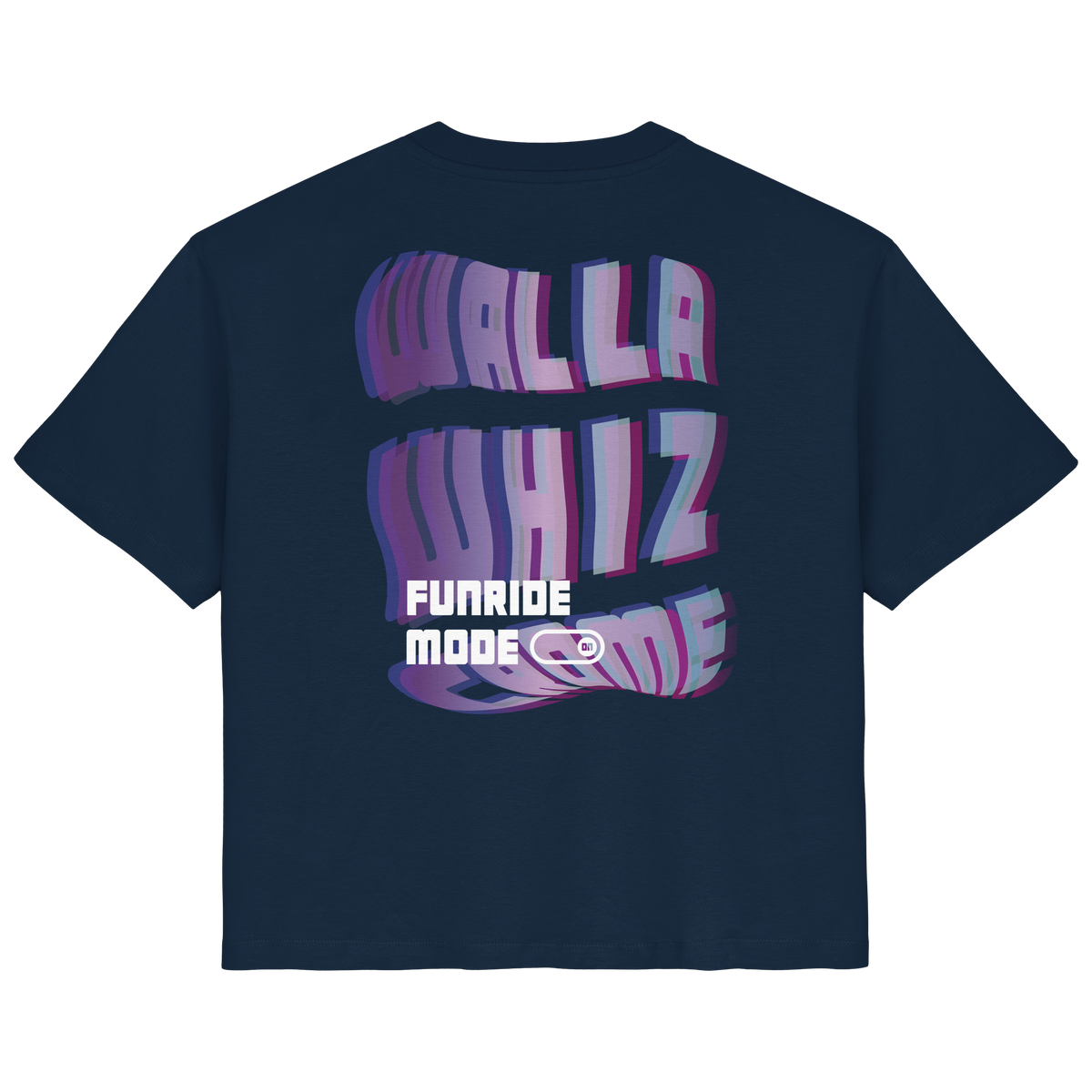 Funride Mode On, Navy - Ladies Organic Shirt