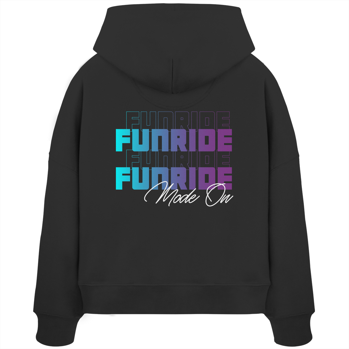 Funride Funride, Schwarz - Womens Organic Boxcut Hoodie
