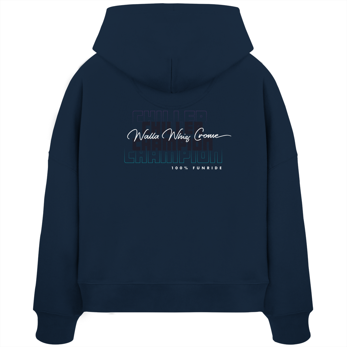 Chiller & Champion, Navy - Women's Organic Boxcut Hoodie