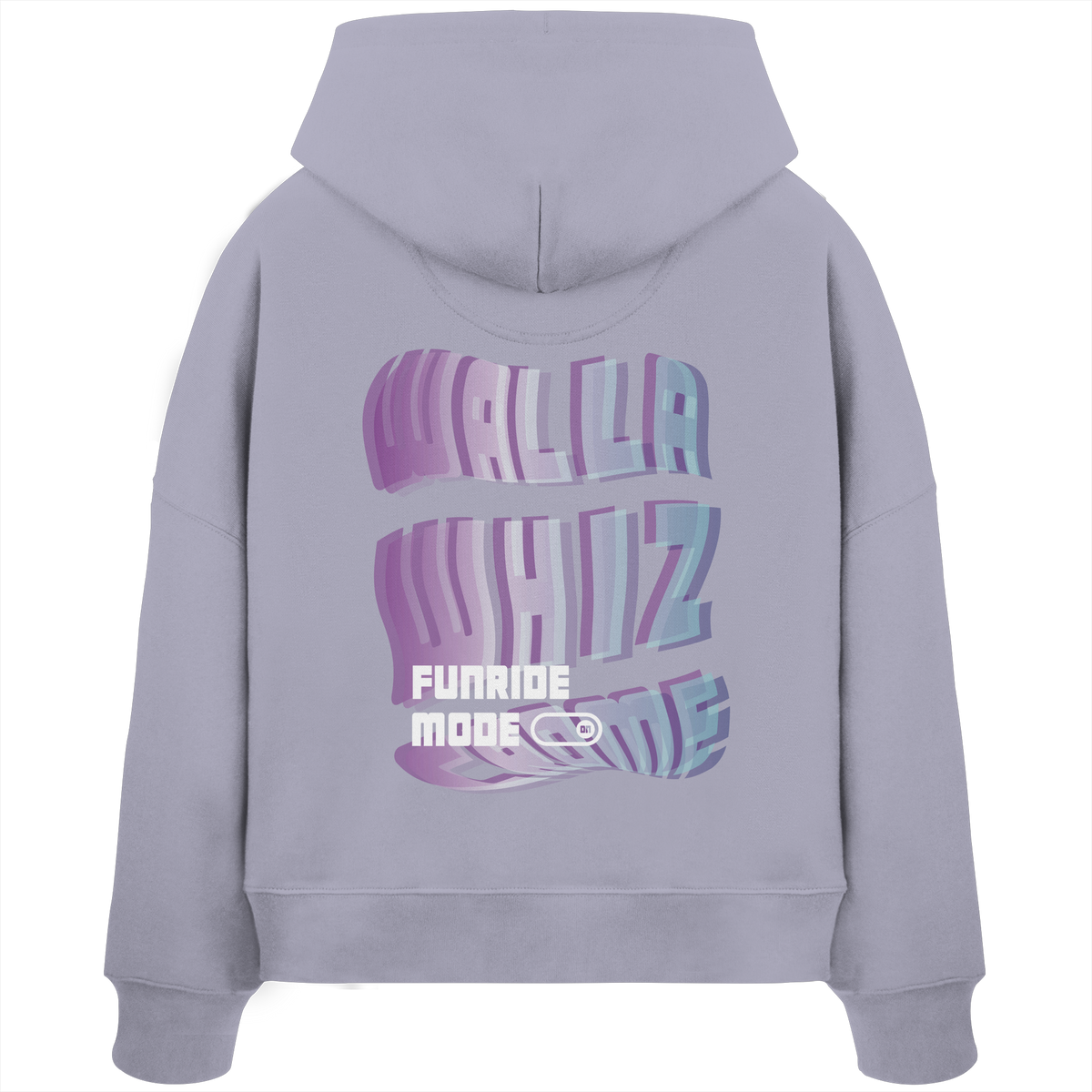Funride Mode On, Lila - Womens Organic Boxcut Hoodie