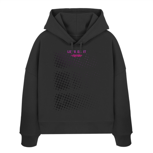 Let's Do It, Dots Pink - Women's Organic Boxcut Hoodie