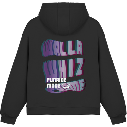Funride Mode On, Black - Fluffy Boxcut Hoodie