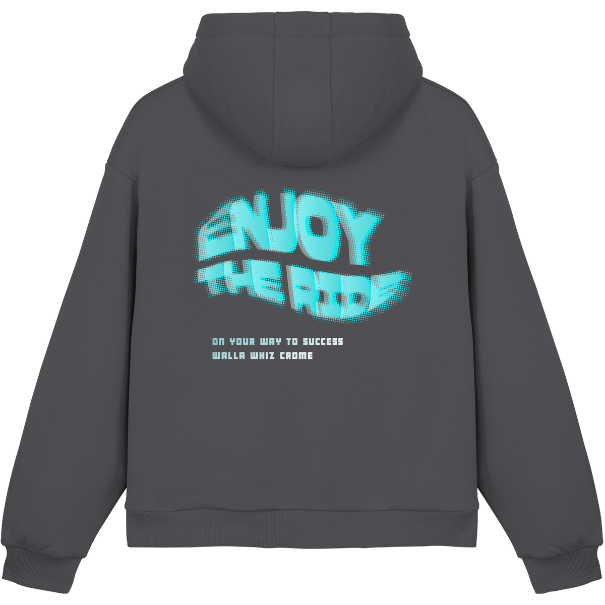 Enjoy the Ride, Grey - Fluffy Boxcut Hoodie