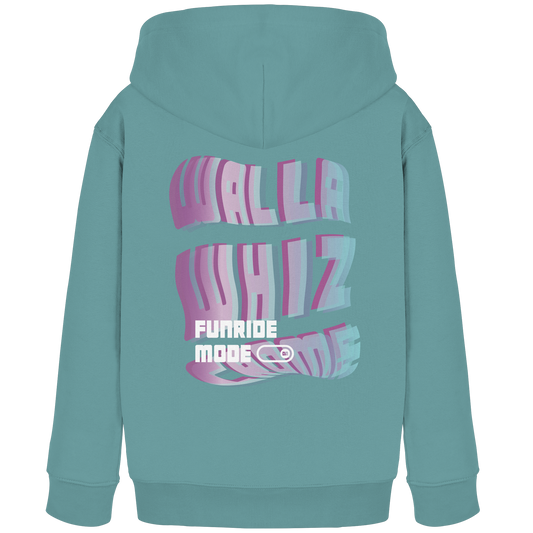 Funride Mode On, Petrol - Kids Organic Hoodie