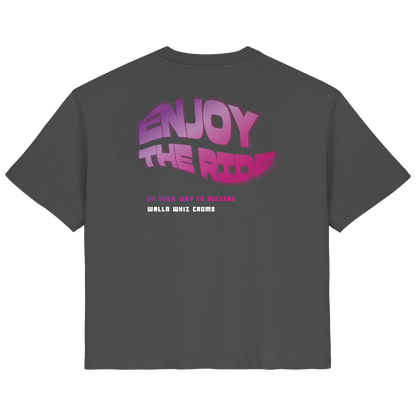 Enjoy the Ride, Pink on Grey - Ladies Organic Shirt