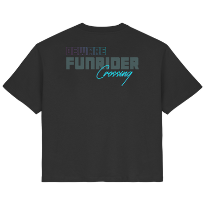 Beware Funrider Crossing, Black - Ladies Organic Shirt