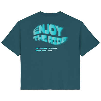 Enjoy the ride, Petrol - Ladies Organic Shirt