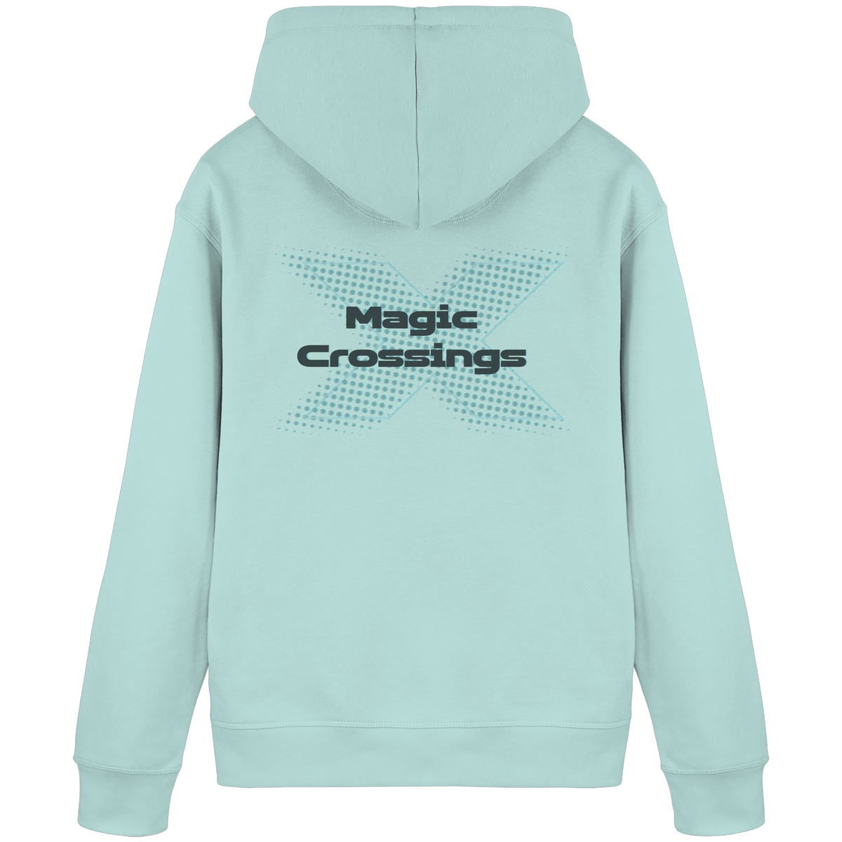 Magic Crossing, Cyan - Organic Basic Hoodie