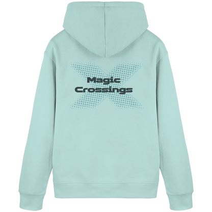 Magic Crossing, Cyan - Organic Basic Hoodie