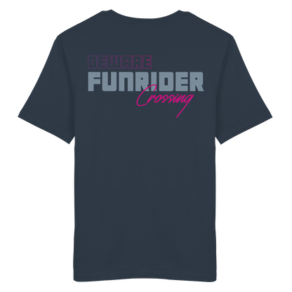 Beware Funrider Crossing, Blue Grey - Organic Shirt