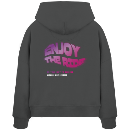 Enjoy the Ride, Pink - Women's Organic Boxcut Hoodie