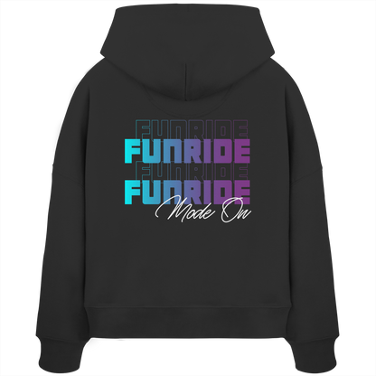 Funride Funride, Schwarz - Womens Organic Boxcut Hoodie
