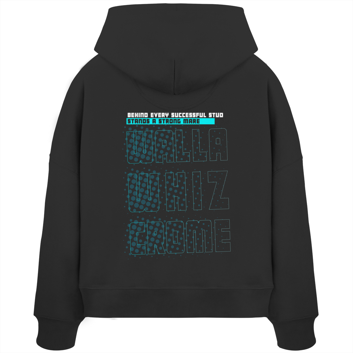 Strong Mare Petrol - Womens Organic Boxcut Hoodie