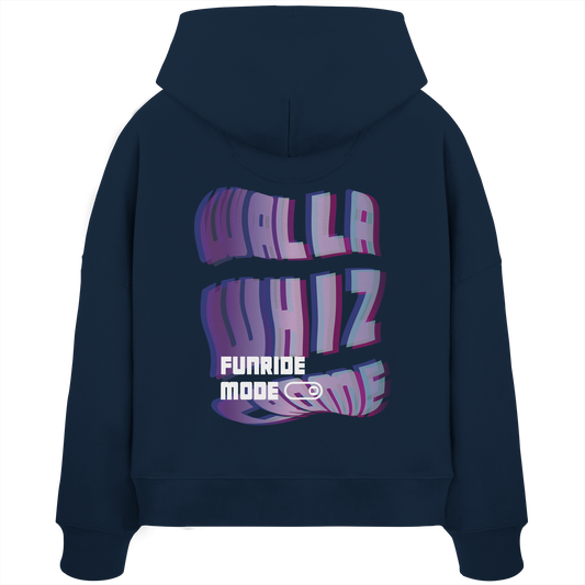 Funride Mode On, Navy - Women's Organic Boxcut Hoodie