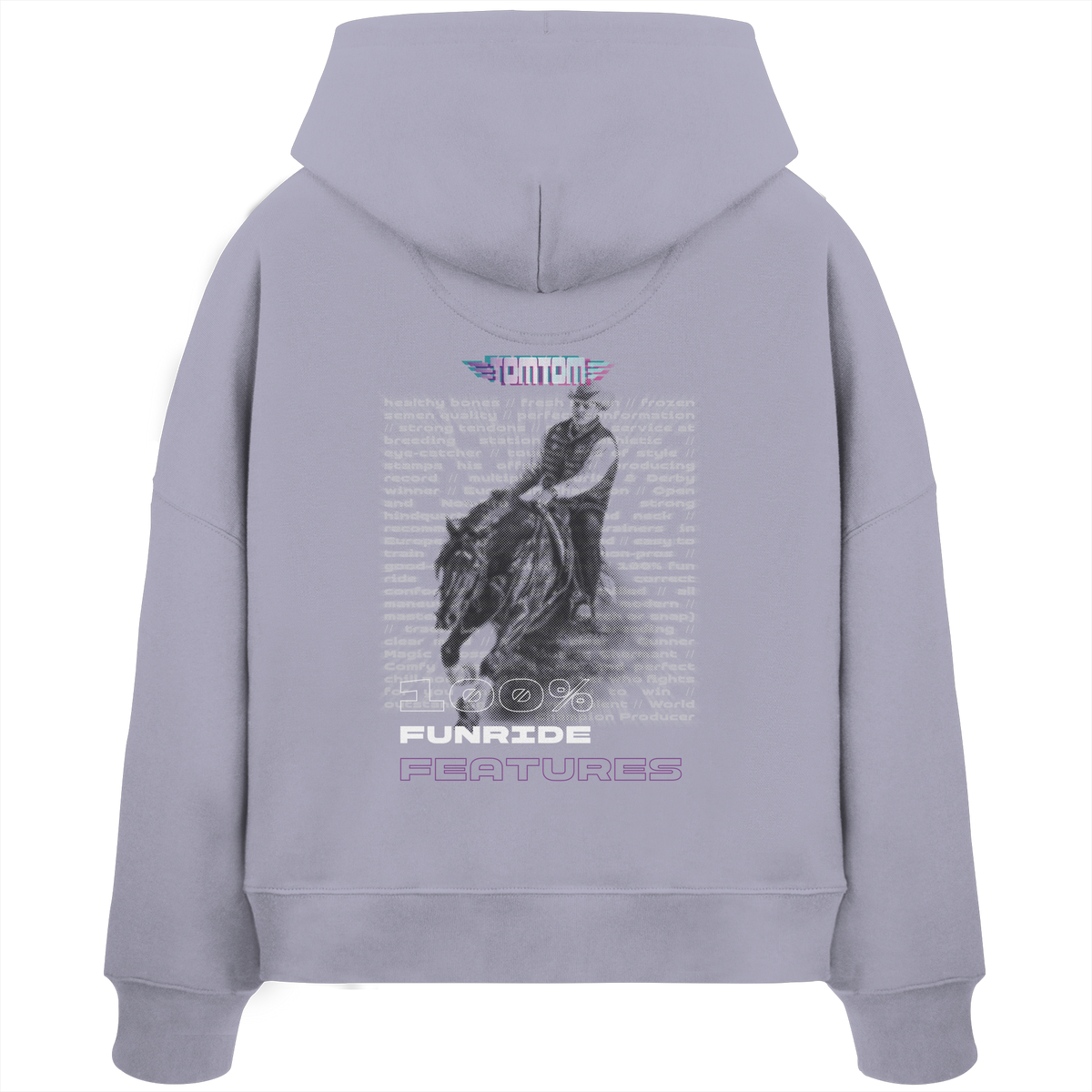 Funride Features Lila - Womens Organic Boxcut Hoodie