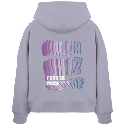 Funride Mode On, Lila - Womens Organic Boxcut Hoodie