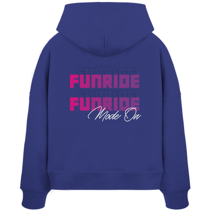 Funride Funride, Blue - Women's Organic Boxcut Hoodie