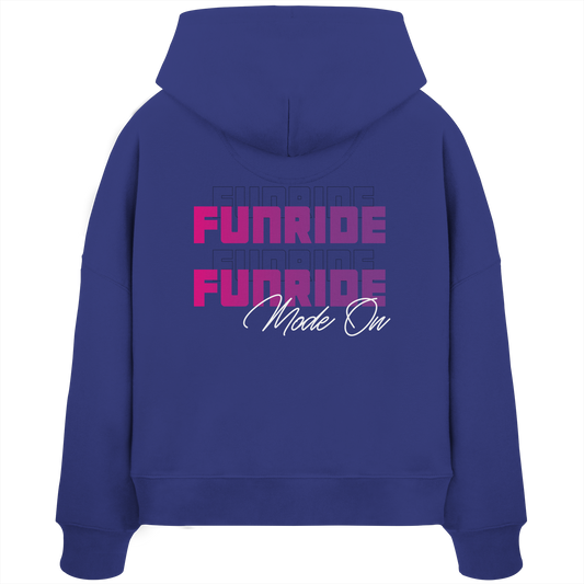 Funride Funride, Blue - Women's Organic Boxcut Hoodie
