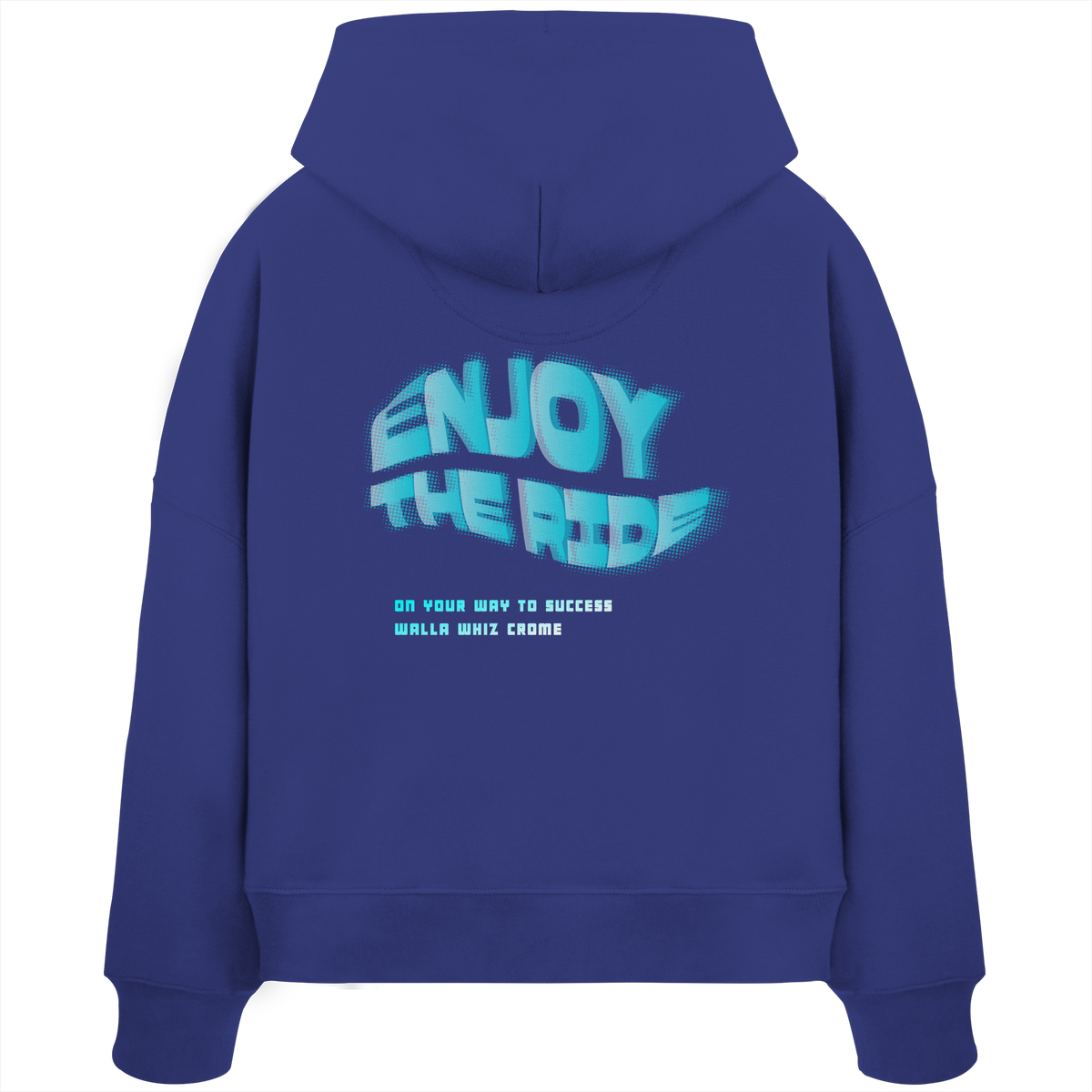 Enjoy the Ride, Blue - Women's Organic Boxcut Hoodie