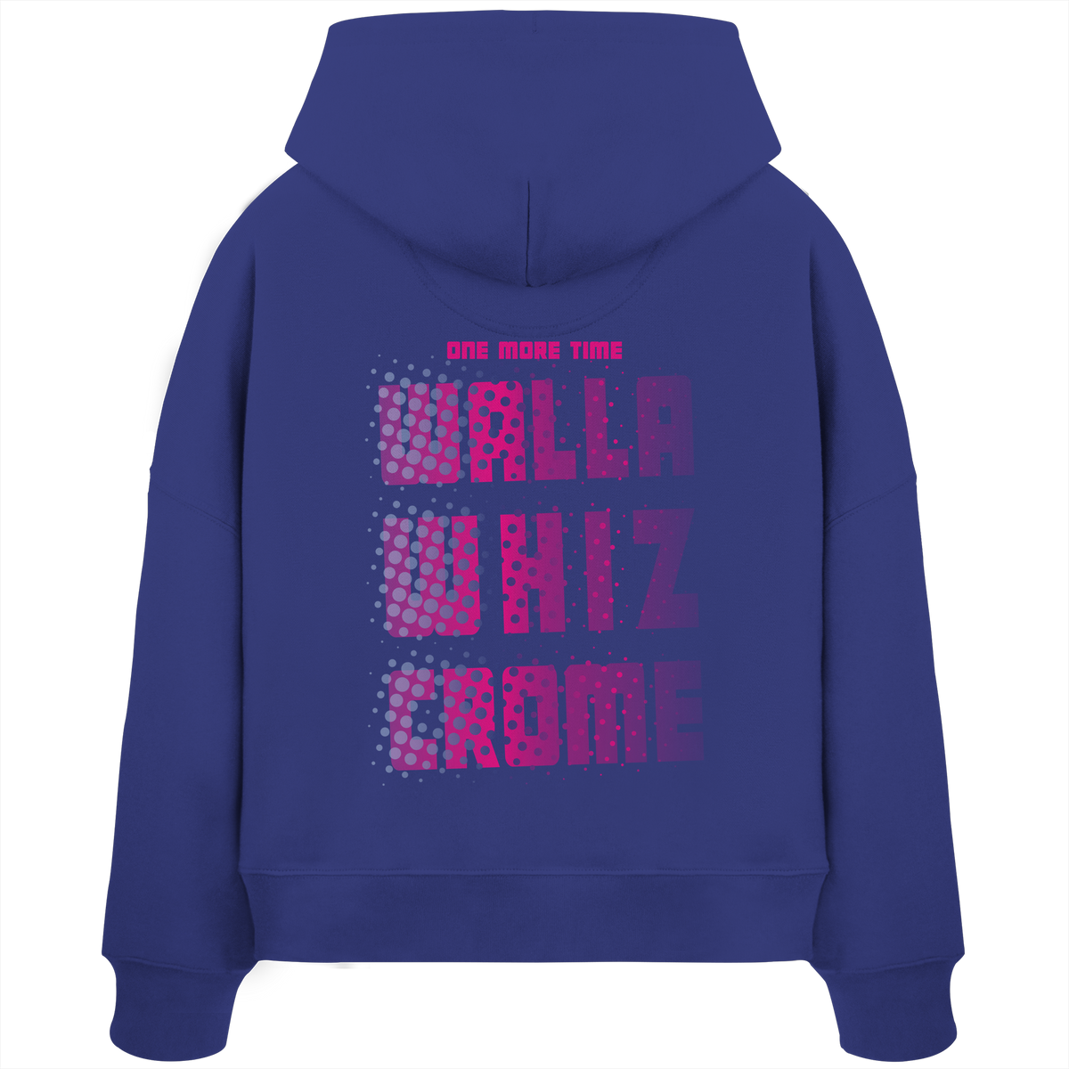 Let's Do It, Dots Blau - Womens Organic Boxcut Hoodie