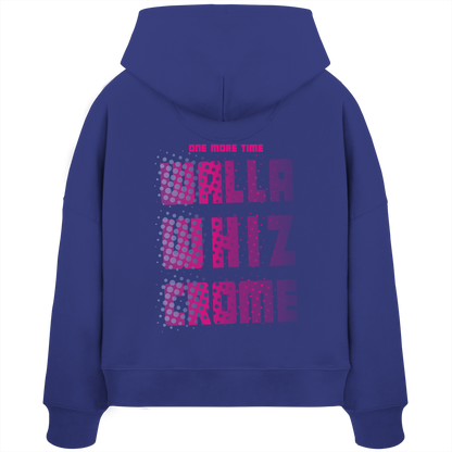 Let's Do It, Dots Blau - Womens Organic Boxcut Hoodie