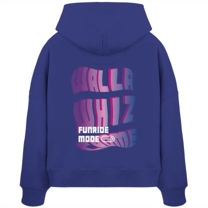 Funride Mode On, Blue - Women's Organic Boxcut Hoodie