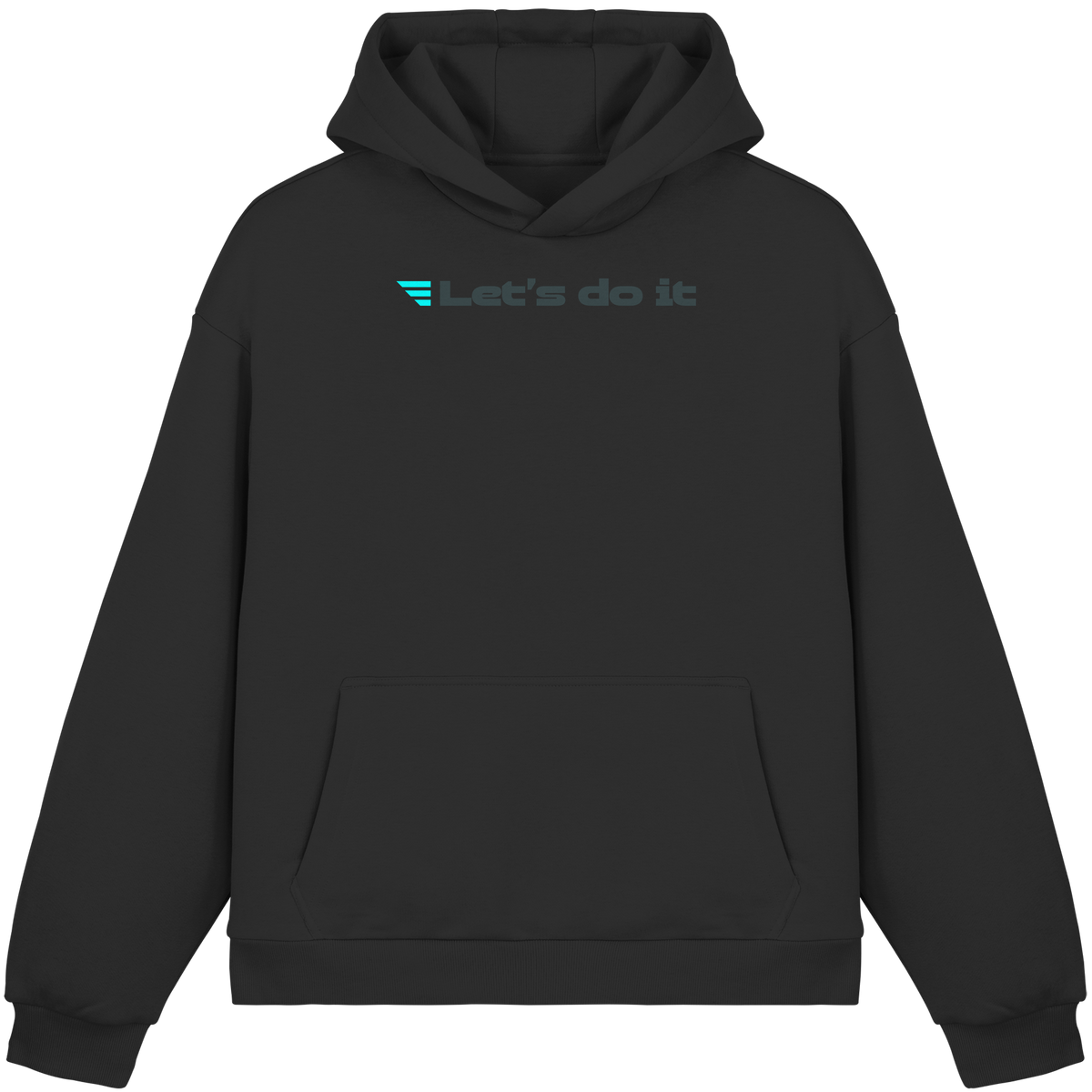 Let's Do It, Simple, Schwarz - Fluffy Boxcut Hoodie