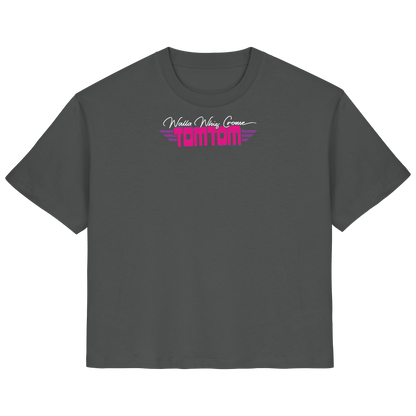 Enjoy the Ride, Pink on Grey - Ladies Organic Shirt
