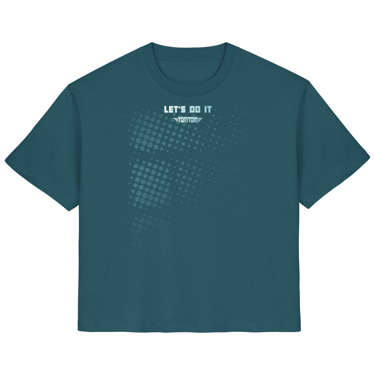 Let's Do It, Dots Petrol - Ladies Organic Shirt