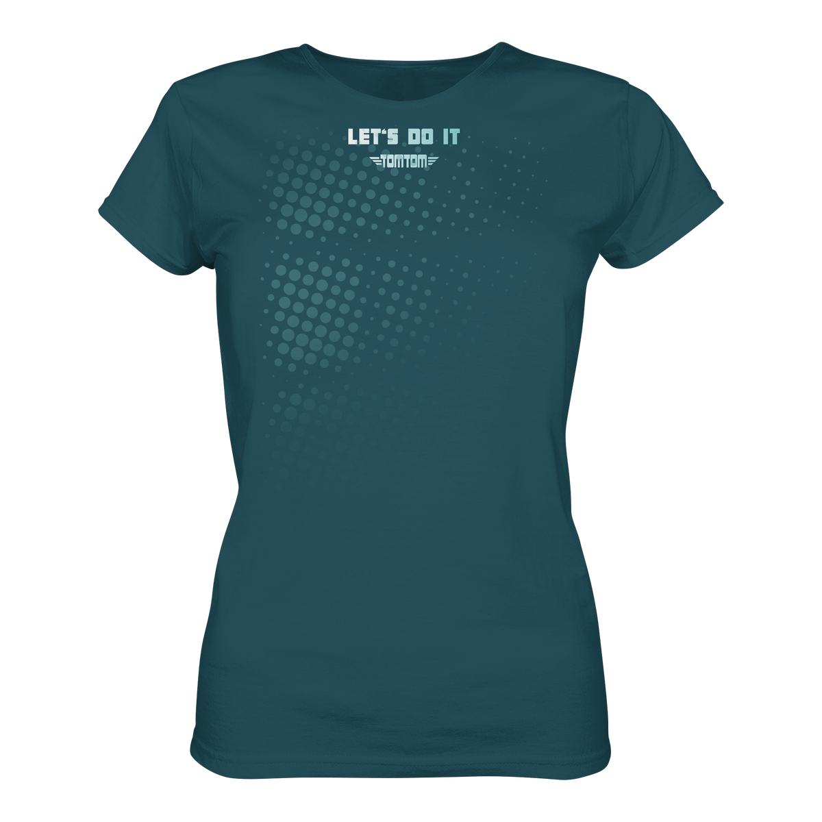 Let's Do It, Dots Petrol - Ladies Organic Shirt