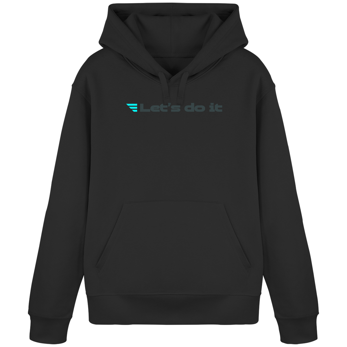 Let's Do It, Simple Black - Organic Basic Hoodie