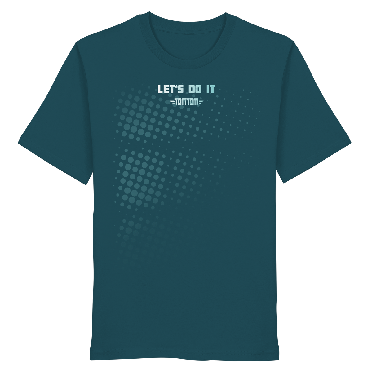 Let's Do It, Dots Petrol - Organic Shirt
