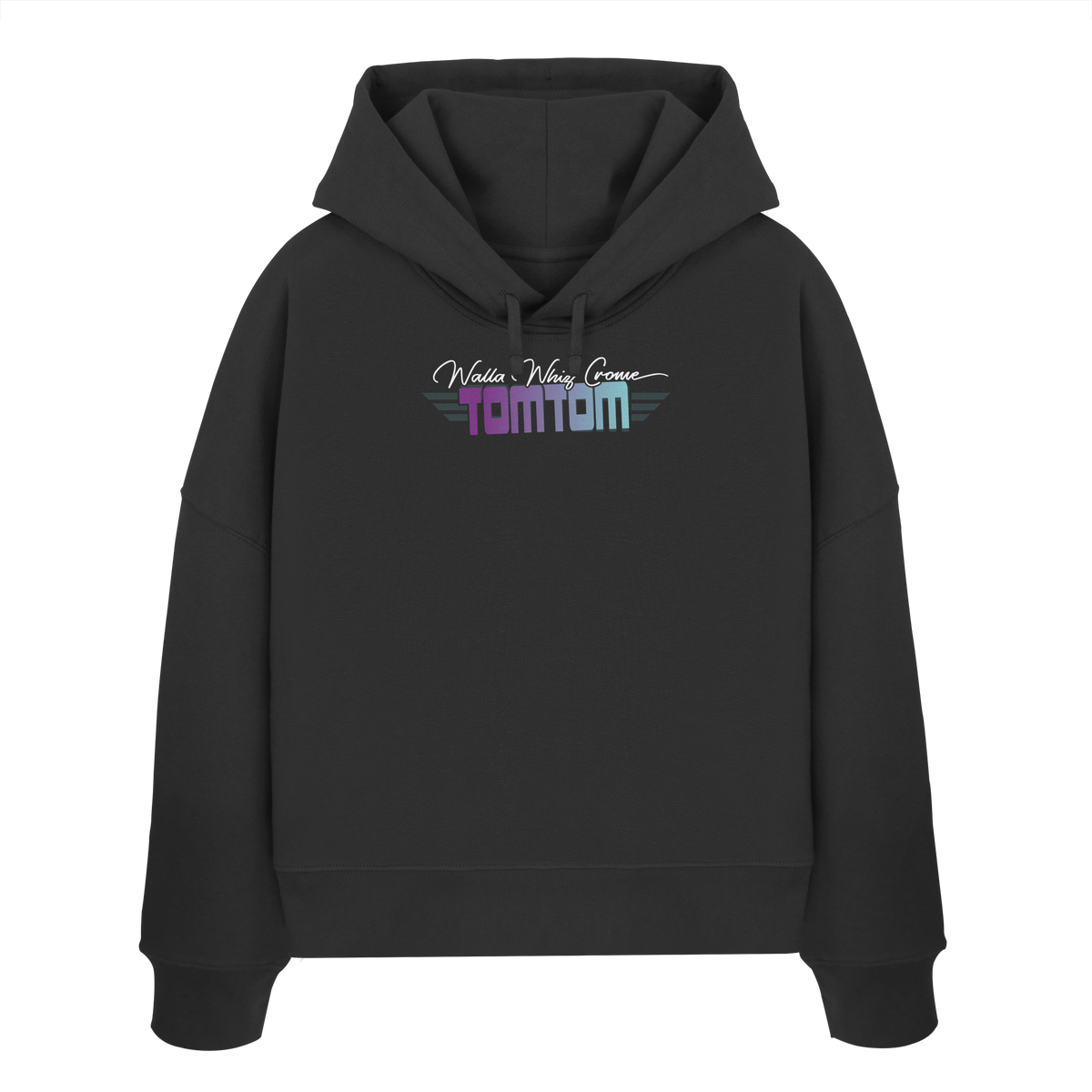 Beware Funrider Crossing, Black - Women's Organic Boxcut Hoodie