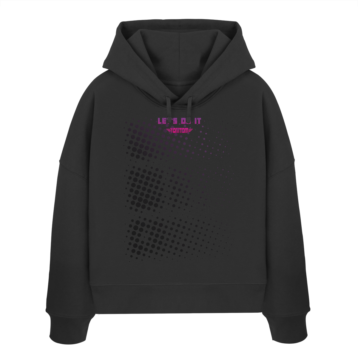 Let's Do It, Dots Pink - Women's Organic Boxcut Hoodie