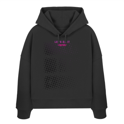 Let's Do It, Dots Pink - Women's Organic Boxcut Hoodie