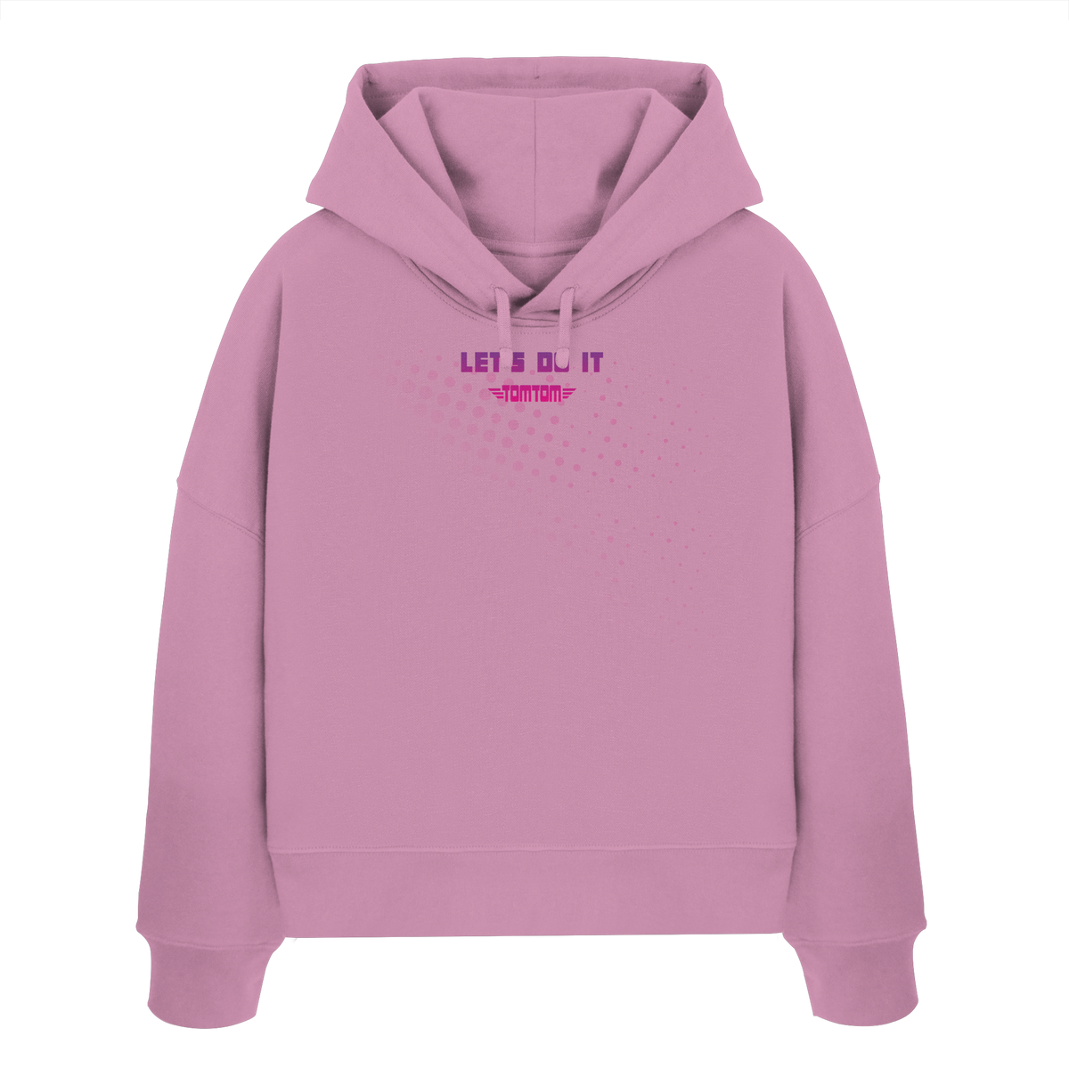 Let's Do It, Dots Pink - Women's Organic Boxcut Hoodie