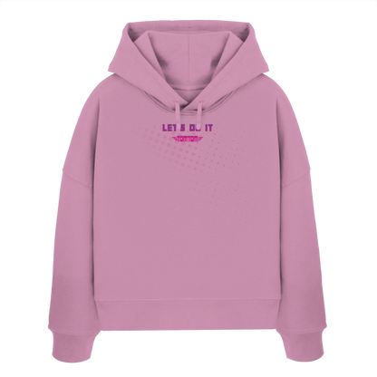 Let's Do It, Dots Pink - Women's Organic Boxcut Hoodie