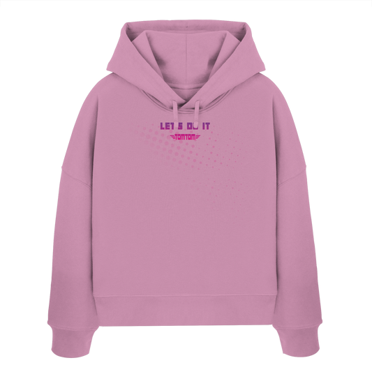 Let's Do It, Dots Pink - Women's Organic Boxcut Hoodie