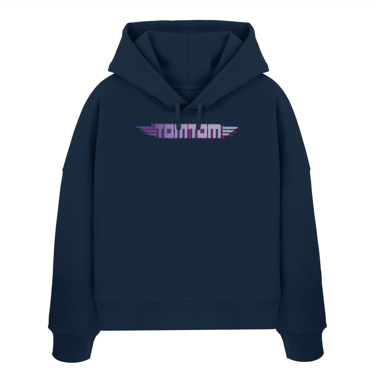 Funride Mode On, Navy - Women's Organic Boxcut Hoodie