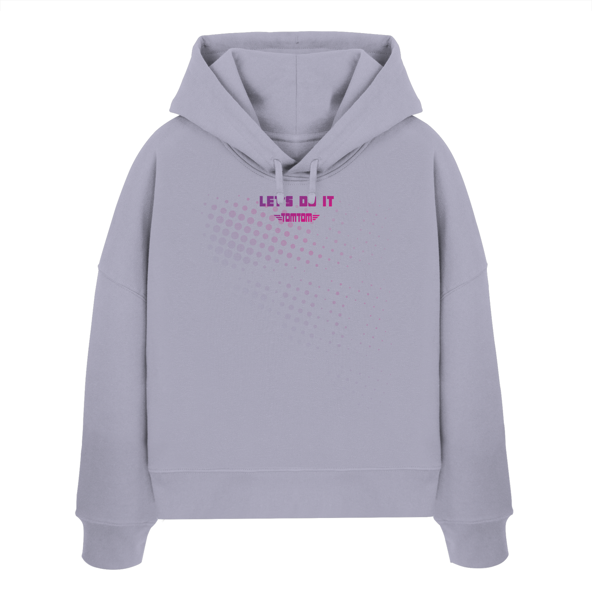Let's Do It, Dots Purple - Women's Organic Boxcut Hoodie