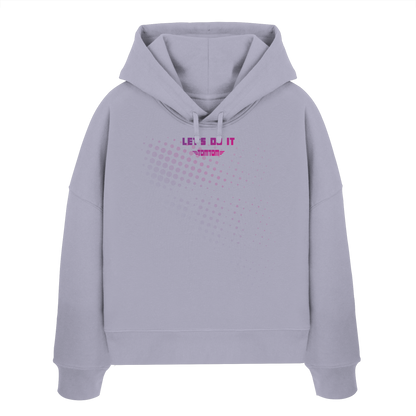 Let's Do It, Dots Purple - Women's Organic Boxcut Hoodie