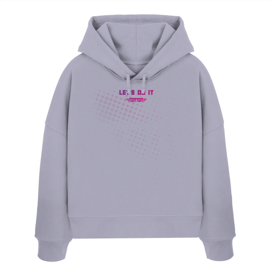 Let's Do It, Dots Purple - Women's Organic Boxcut Hoodie