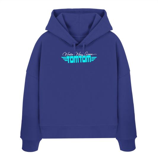 Enjoy the Ride, Blue - Women's Organic Boxcut Hoodie