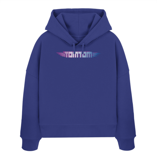 Funride Mode On, Blue - Women's Organic Boxcut Hoodie